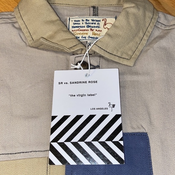 NWT Sandrine Rose Color-block Jacket, cotton/linen mix, size XS - Picture 3 of 6